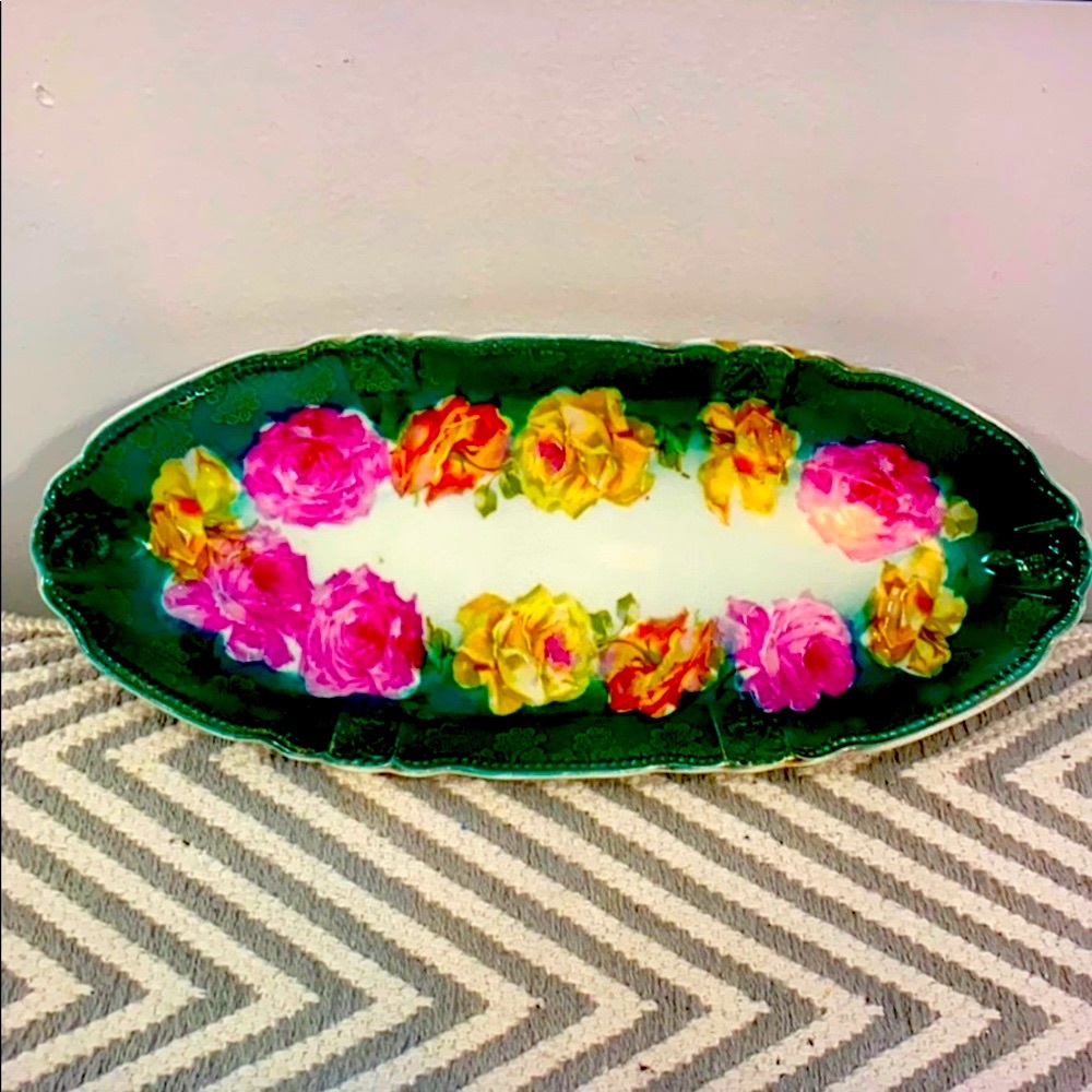 Beautiful Hand Painted Vintage Dish